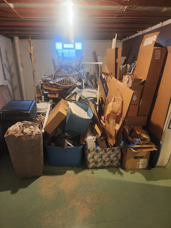 Roll-off dumpster container at job site for 4 Yard Dumpster Rental in Paloma Creek